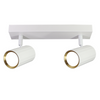 Nástenné a stropné reflektory 2x GU10 White Gold NICEA Sanico Goldlux