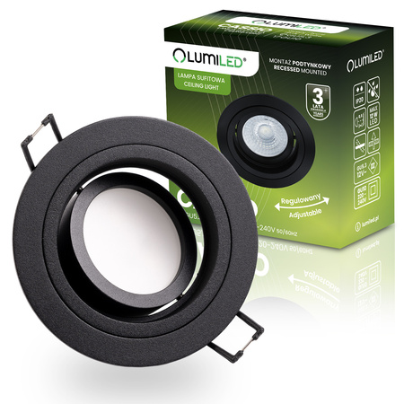 Svietidlo HALOGEN GU10 MR16 kruhové čierne CASSIO LUMILED