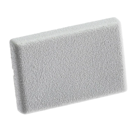 Koncový kryt profilu KM33 z pevného sivého plastu