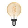 LED žiarovka E27 Sphere G93 7,2W = 40W 550lm 2100K teplá biela FILAMENT SMART Smart Bluetooth ZigBee White Philips HUE