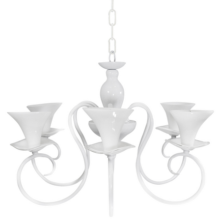 Dekoratívne závesné stropné svietidlo 5x E14 White Gloria Sanico Goldlux