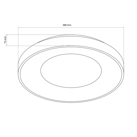 Plafond LED stropné svietidlo 72W 8000lm CCT 120° biela čierna IP44 Pilot stmievateľné Witold Sanico Goldlux