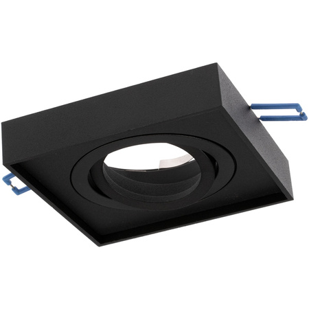 Set HALOGEN Tuba Spot Movable MIDI GU10 Square Black 20mm + LED GU10 8W 4000K LUMILED