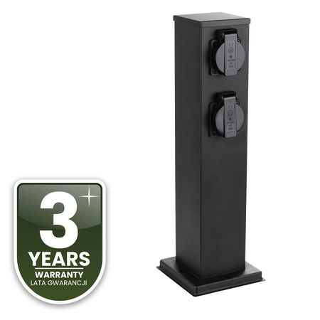 Záhradný stĺpik IBERI Outdoor Standing 230V 40cm 4x sieťová zásuvka LUMILED