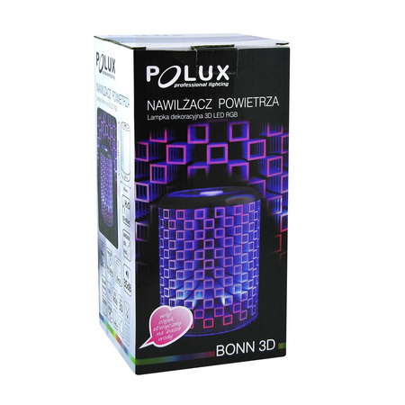 Zvlhčovač vzduchu / LED dekoratívna lampa RGB BONN 3D 12W 2v1 GOLDLUX (Polux)