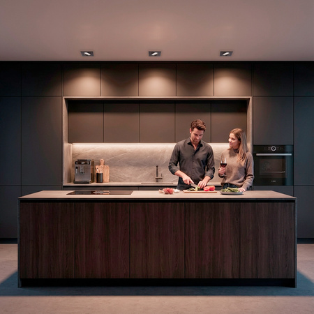 Svietidlo HALOGEN na zapustenú montáž Pohyblivé štvorcové svietidlo PICTOR Black Sheet MR16 GU10