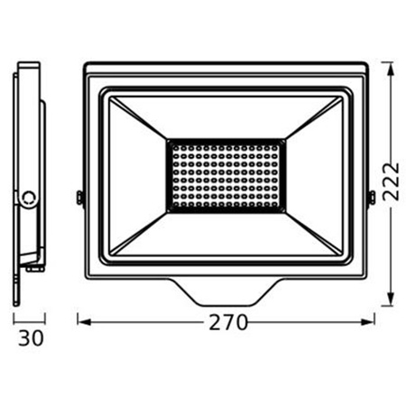 LED reflektor Halogénové vonkajšie reflektory 100W 10000lm 4000K Studený povrch Čierna IP65 reflektor Ledvance