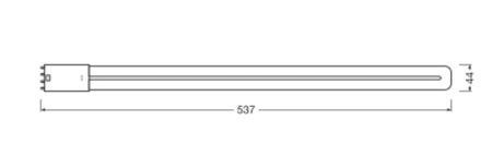 LED žiarivka 2G11 25W = 55W 3250lm 6500K studená biela 140° Dulux Ledvance