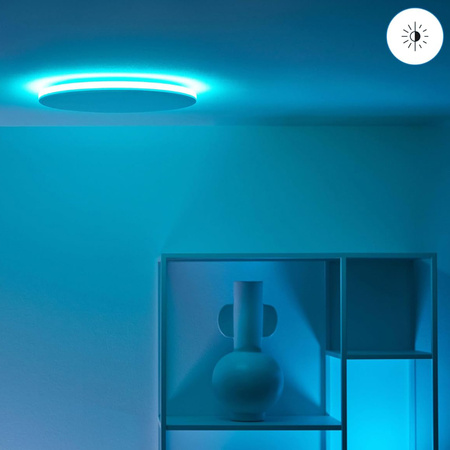 Plafond LED stropné svietidlo 21W 2100lm 2700-6500K RGB + TW 40cm čierne okrúhle Smart SMART WiFi Bluetooth App Rune WiZ