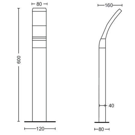 Venkovní LED zahradní lampa SPLAY myGarden 12W 4000K IP44 Tyč 60cm Antracit PHILIPS