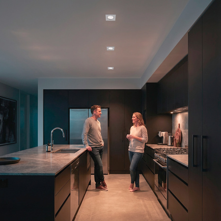 Svietidlo HALOGEN na zapustenú montáž Pevné štvorcové svietidlo PAVO White Sheet MR16 GU10