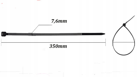 Káblové pásky 7,6x350 mm Biele TRIPPERS OK-76350W .MORE 50 ks.