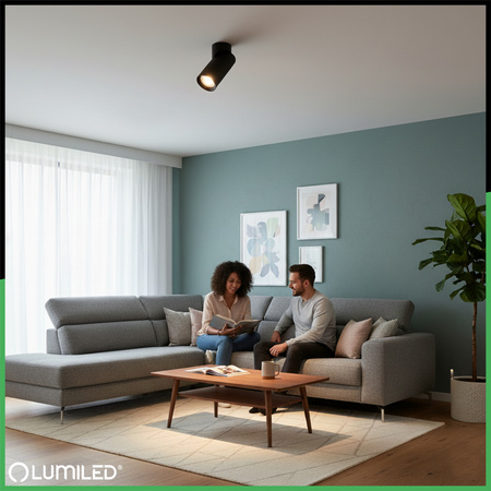 Stropné svietidlo Plafond SPOT TUBA Reflektor Halogénové šikmé svietidlo GU10 TABULA LUMILED