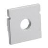 Krytka pre povrchovú montáž profilu KM38 s otvorom sivý plast
