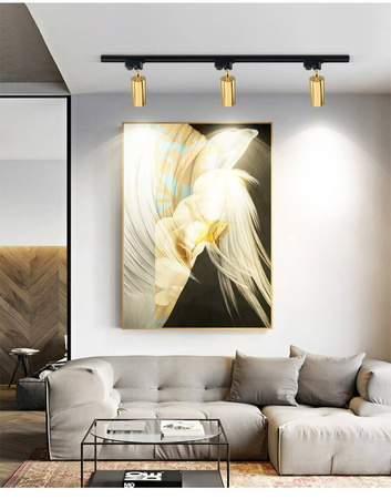 GU10 GOLD reflektor na prípojnice pre jednofázové prípojnice Nastaviteľné svietidlo na prípojnice SPOT lampa