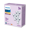 3x LED GU10reflektorom PAR16 3,5W = 35W 255lm 2700K, teplá biela 36° EC Multipack Philips