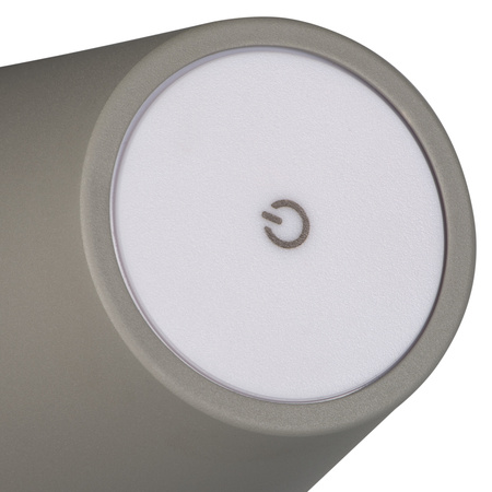 Stolná stolová lampa Školská kancelária Nočná lampa Nastaviteľná LED 1,2W 165lm 3000K, teplá biela sivá IP54 Dobíjateľná Inita Kanlux