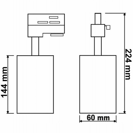 GU10 White RITI jednofázové svetlo na zbernicu