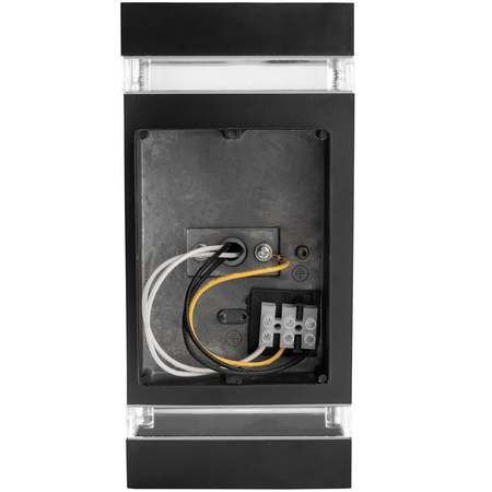 Záhradné nástenné svietidlo zhora nadol GU10 čierne hliníkové HEDERA LUMILED