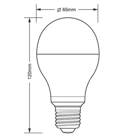 LED žiarovka E27 A65 14W = 100W 1521lm 4000K neutrálna biela TOSHIBA Stmievateľná