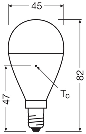 LED žiarovka P45 guľka E14 6,5W = 60W 806lm 6500K studená biela 150° STAR CLASSIC Osram