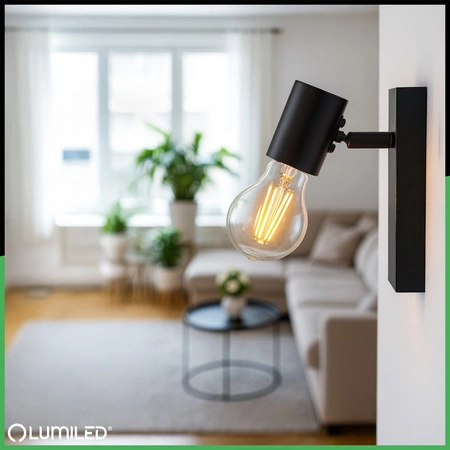 Bodové svietidlo E27 GLASA Black Lumiled LED Wall Spot Reflector