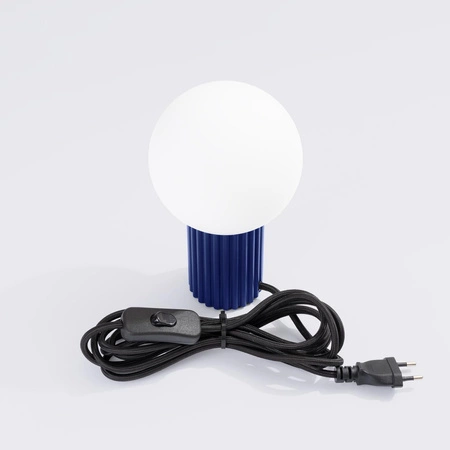 Stolová lampa G9 Round Navy Blue Moderné matné svietidlo Sollux