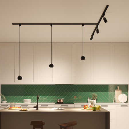 LED GU10 jednofázové čierne EasyLink Colby Philips závesné koľajnicové svetlo