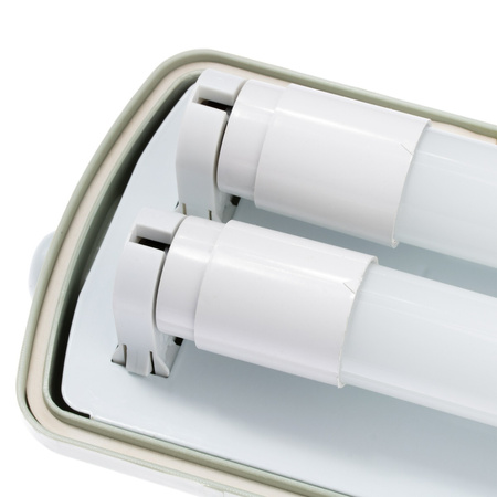 Ohňovzdorné svietidlo 60cm 2xT8 G13 IP65 + LED žiarivky 9W 6500K Lumiled