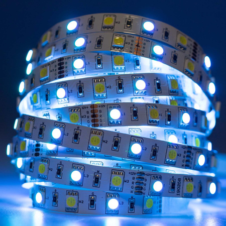LED pásik 12V 72W 300LED 5050 RGB + neutrálna biela farba 10mm 5m