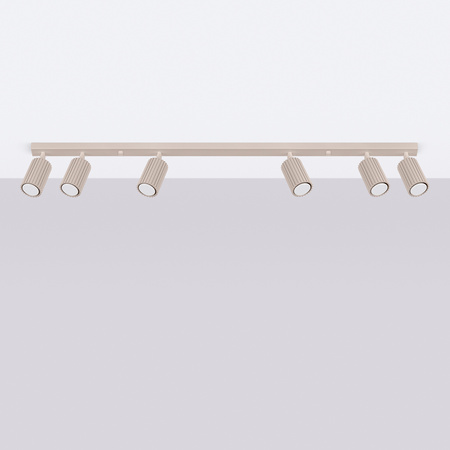 Reflektorové stropné svietidlo 6x GU10 Hliník Taupe Carbon Deep Space SL.1766 Sollux