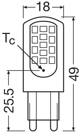 LED žiarovka G9 4,2W = 40W 470lm 2700K teplá biela 300° LED PIN Osram