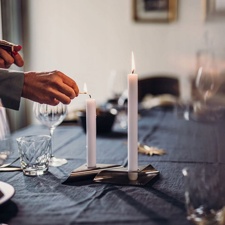 Stolová sviečka 6 ks Tradičná biela bez vône