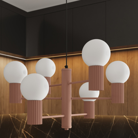 Luster Závesné svietidlo 6x G9 Hliník Mokka Halo French Sky SL.1834 Sollux