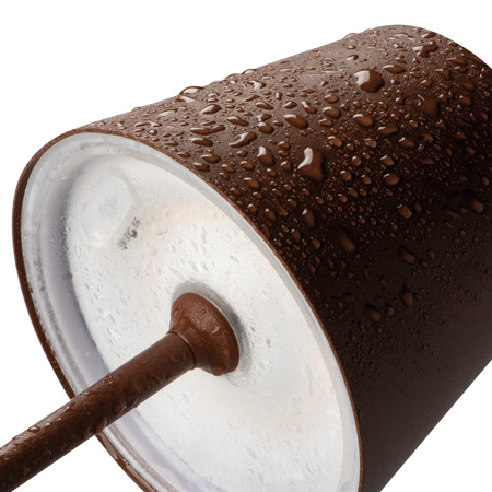 Stolná stolová lampa Školská kancelária Nočná lampa Nastaviteľná LED 1,2W 165lm 3000K, teplá biela hnedá IP54 Dobíjateľná Inita Kanlux