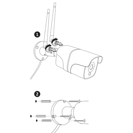 Vonkajšia kamera IP65 Full HD 2Mpx Tuya SMART WIFI Sanico Goldlux