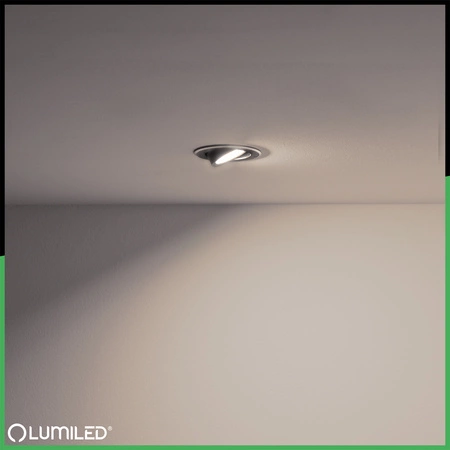 TRIX 3v1 GU10 6W 3000K Black LUMILED kruhové halogénové svietidlo na zapustenie