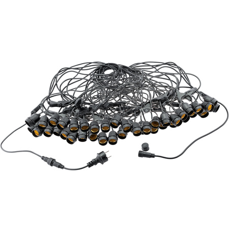 MALUS Vonkajšia záhradná girlanda Svetelná reťaz 20 m 40x E27 Lumiled