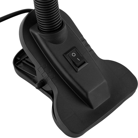 Nastaviteľná stolová lampa LIRIA Školské nočné svetlo E27 Clip Black LUMILED