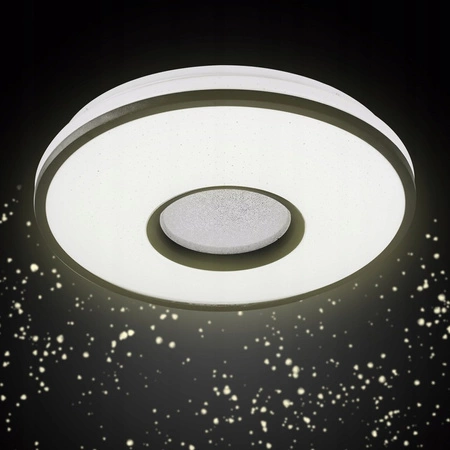 Plafond LED stropné svietidlo 24W 1680lm 3000-6500K CCT 160° stmievateľné Pilot Round Black Santo Masterled