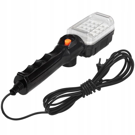 Dielenské LED garážové svetlo 12W 6500K studené na 5m kábli čierne Masterled