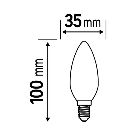 3x LED žiarovka B35 sviečka E14 5,5W = 60W 806lm 2700K teplá biela 300° BASE Osram
