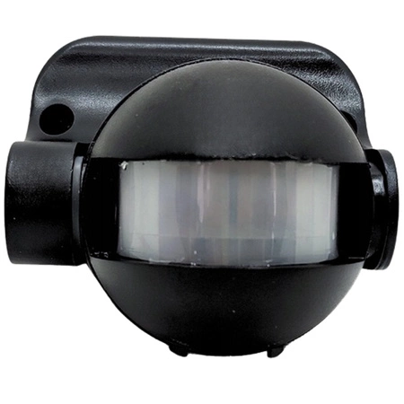 PIR senzor pohybu a súmraku IP44 povrchová montáž čierny 12m 180° CP Ecolight