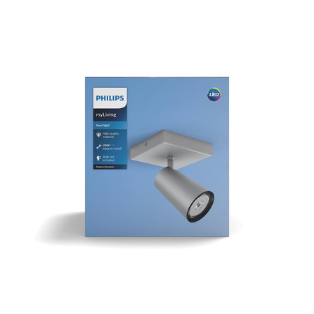 Reflektorová nástenná lampa GU10 Aluminium Paisley Philips