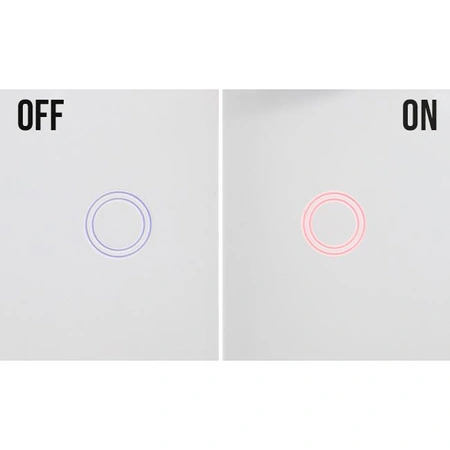 Sklenený dotykový spínač Single White IP54 Smart WIFI Masterled