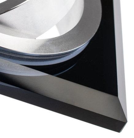 Sada GLASS ARIAN halogénová štvorcová pohyblivá čierna + GU10 LED 6W 4000K