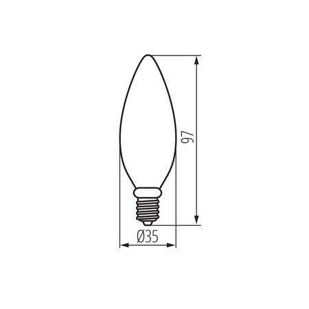 LED žiarovka E14 Edison C35 7W = 75W 1055lm 2700K teplá biela Clear XLED Filament Kanlux