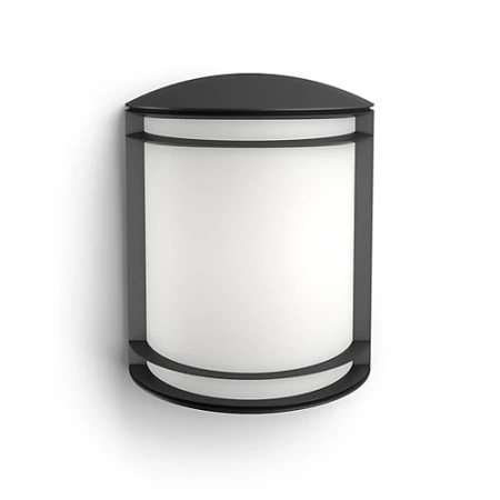 Záhradné nástenné svietidlo Vonkajšia fasádna LED lampa 6W 600lm 4000K IP44 Black Antelope Philips