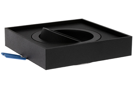 Set HALOGEN TUBE Spot Movable MIDI GU10 Square Black 20mm + LED GU10 6W 4000K LUMILED