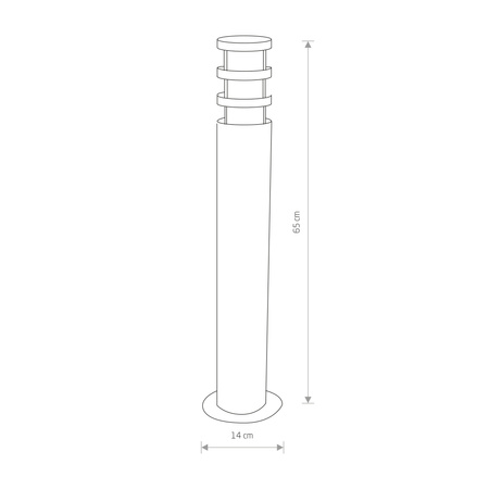 Záhradné svietidlo vonkajšie stojace E27 stĺpik E27 grafitové vodotesné IP44 NORIN 4446 Nowodvorski